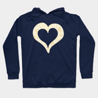 Heart with Gold flowers -Celebrating Valentines day Anniversary Romance Love Hoodie